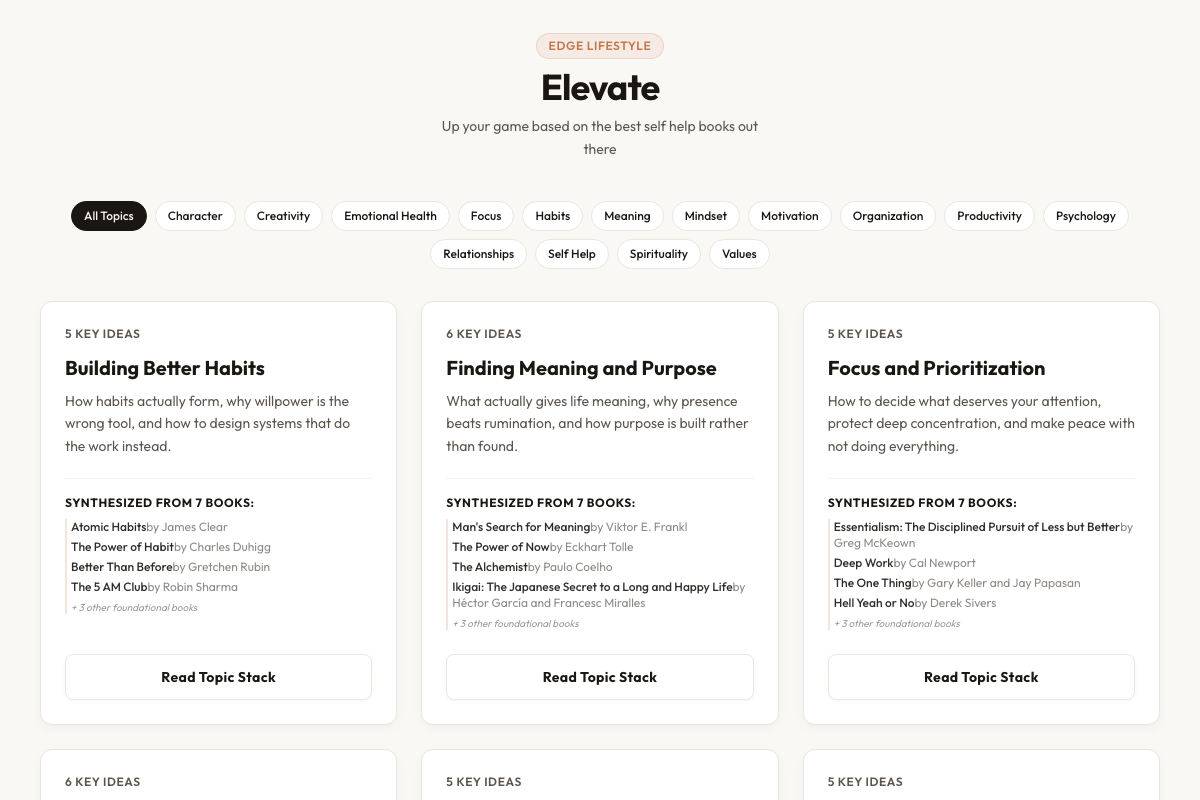 Elevate screenshot