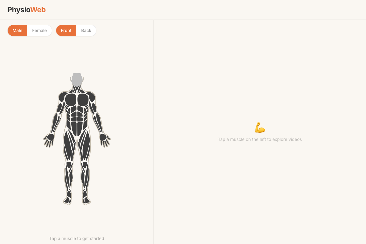 PhysioWeb screenshot